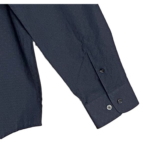 Perry Ellis Dress Shirt Men's XLT Big & Tall Cotton Long Sleeve Dk Sapphire NEW - Picture 8 of 13